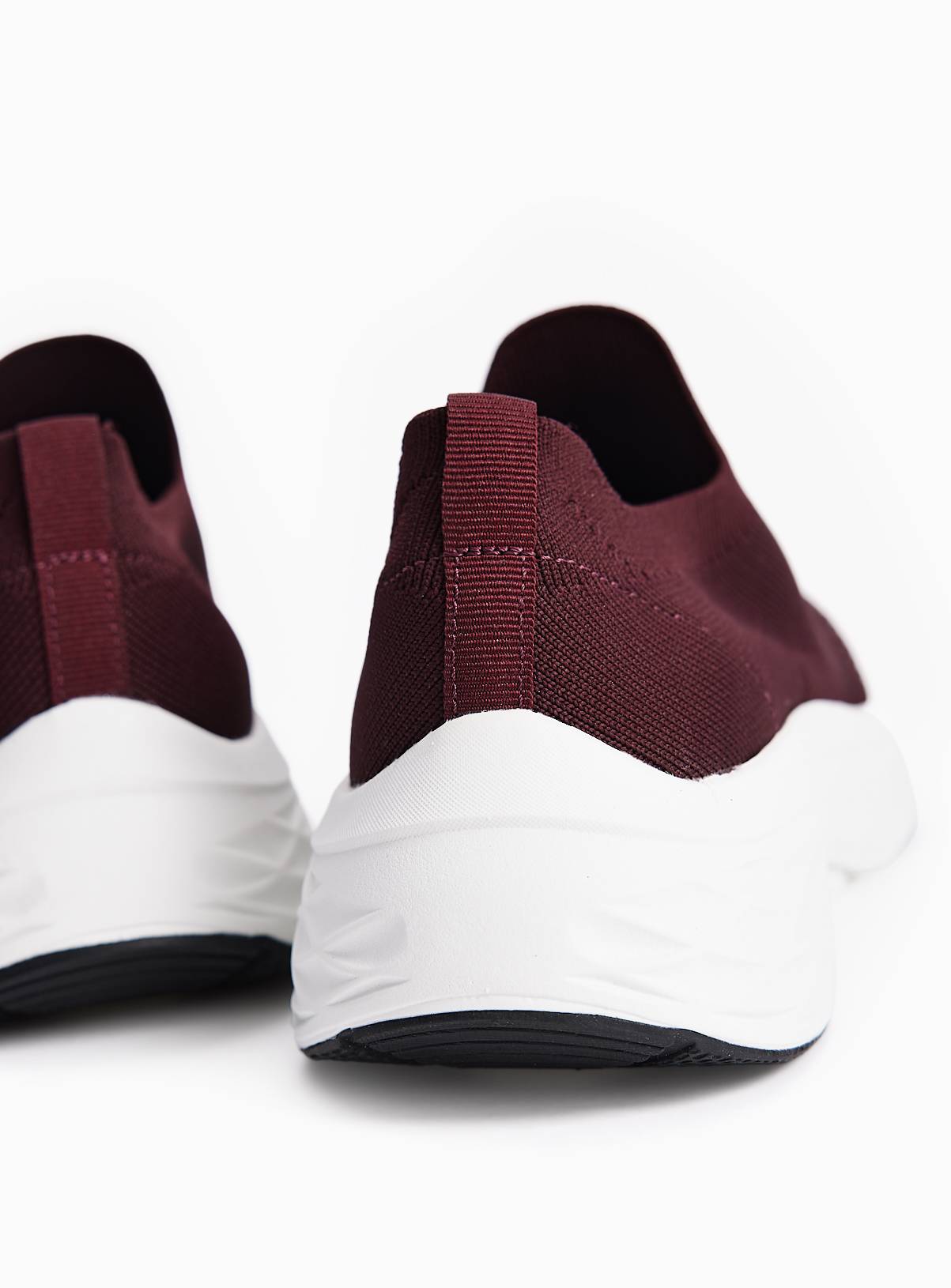 Burgundy Knitted Active Trainers 6 - Image 4
